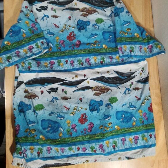 Vintage Cartoon Fish Ocean Life Pattern Hawaiian Shirt - Picture 8 of 8